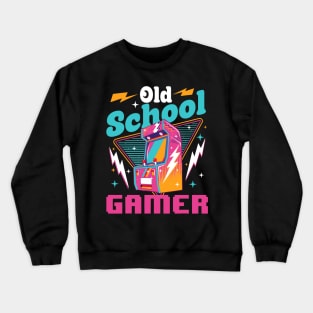 Old School Gamer - Game Lover Arcade Game Gaming Console Crewneck Sweatshirt